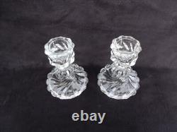 2 Bougeoir Pied de Photophore girandoles cristal baccarat bambou Ancien