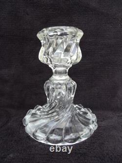 2 Bougeoir Pied de Photophore girandoles cristal baccarat bambou Ancien