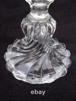 2 Bougeoir Pied de Photophore girandoles cristal baccarat bambou Ancien