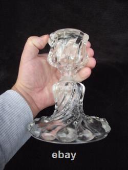 2 Bougeoir Pied de Photophore girandoles cristal baccarat bambou Ancien