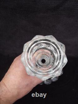 2 Bougeoir Pied de Photophore girandoles cristal baccarat bambou Ancien