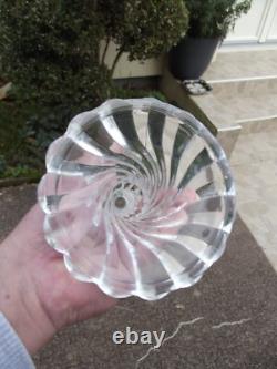 2 Bougeoir Pied de Photophore girandoles cristal baccarat bambou Ancien