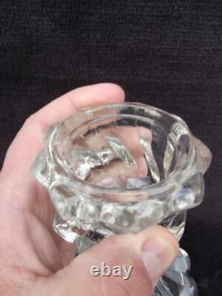 2 Bougeoir Pied de Photophore girandoles cristal baccarat bambou Ancien