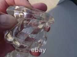 2 Bougeoir Pied de Photophore girandoles cristal baccarat bambou Ancien