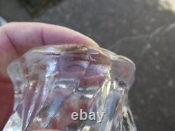 2 Bougeoir Pied de Photophore girandoles cristal baccarat bambou Ancien