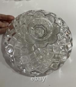 2 Coupes Compotiers En Cristal Style Baccarat Modèle Diamants Collection Ancien