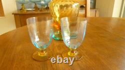 2 Verres Anciens + 1 Sucrier + 1 Petite Carafe George Sand / Cristal /tbe