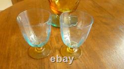 2 Verres Anciens + 1 Sucrier + 1 Petite Carafe George Sand / Cristal /tbe