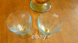 2 Verres Anciens + 1 Sucrier + 1 Petite Carafe George Sand / Cristal /tbe