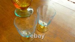 2 Verres Anciens + 1 Sucrier + 1 Petite Carafe George Sand / Cristal /tbe