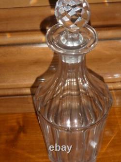 2 anciennes carafes en cristal Baccarat XIXème cave à liqueur Napoléon III