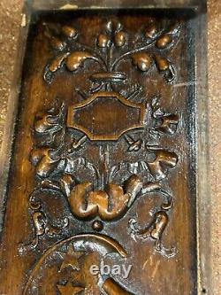 2 anciens Panneaux De Boiserie Epok XIXe En Noyer sculptéa Décor D Étoiles