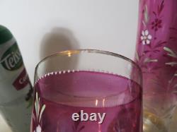 2 anciens grands vase émaillé en cristal