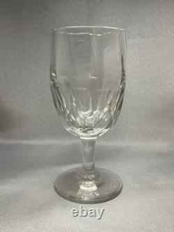 3 ANCIENS VERRES À PIED TAILLÉS DU XIX eme SIÈCLE, DLG BACCARAT CRISTAL, VERRE