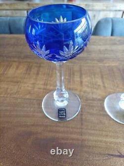 3 ANCIENS VERRES A VIN ROEMER EN CRISTAL ST LOUIS MODELE MASSENET Ht 17cm Neuf