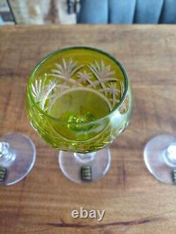 3 ANCIENS VERRES A VIN ROEMER EN CRISTAL ST LOUIS MODELE MASSENET Ht 17cm Neuf
