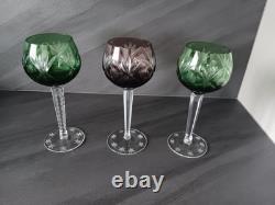 3 ANCIENS VERRES A VIN ROEMER Nachtmann CRISTAL