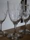 4 ANCIENS VERRES A EAU EN CRISTAL GRAVER QUALITE STYLE NAPOLEON III 19 EME 15 cm