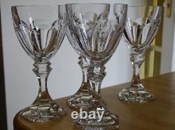 4 ANCIENS VERRES A VIN CRISTAL MASSIF VANNES OU BAYEL ht 15,5 cm