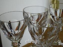 4 ANCIENS VERRES A VIN CRISTAL MASSIF VANNES OU BAYEL ht 15,5 cm