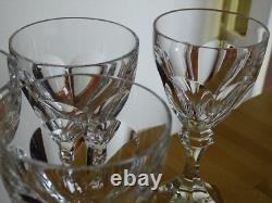 4 ANCIENS VERRES A VIN CRISTAL MASSIF VANNES OU BAYEL ht 15,5 cm