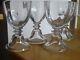 4 ANCIENS VERRES A VIN ROUGE EN CRISTAL SERVICE A PIED CLOCHE UNI 11 cm 10 cls