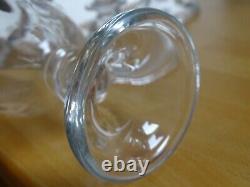 4 ANCIENS VERRES A VIN ROUGE EN CRISTAL SERVICE A PIED CLOCHE UNI 11 cm 10 cls