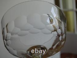 4 Anciennes Coupes A Champagne Modele Ecailles Et Diamant Cristal Style Baccarat