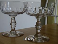 4 Anciennes Coupes A Champagne Modele Ecailles Et Diamant Cristal Style Baccarat