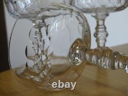 4 Anciennes Coupes A Champagne Modele Ecailles Et Diamant Cristal Style Baccarat