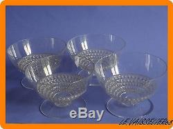 4 Anciennes Coupes A Champagne Modele Nippon Tokyo Cristal Rene Lalique