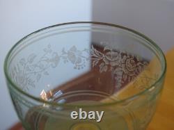 4 Anciens Verres A Vin Ouraline Cristal Art Nouveau Gravure Style Napoleon III