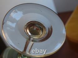 4 Anciens Verres A Vin Ouraline Cristal Art Nouveau Gravure Style Napoleon III