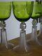 4 Anciens Verres A Vin Roemer Cristal Colore Decor Grappes De Vigne