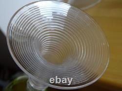 4 Anciens Verres A Vin Roemer Cristal Colore Decor Grappes De Vigne