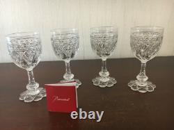 4 Verres à vin blanc ancien modèle en cristal de Baccarat (prix à la pièce)