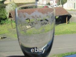 4 Verres ancien en cristal de Baccarat gravé 14,5cm
