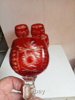 4 verres a vin 1950 ancien cristal de st louis hauteur 17 cm
