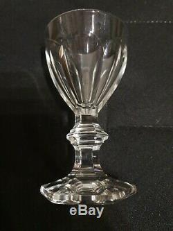 4 verres à vin anciens en cristal de Baccarat, modèle Harcourt