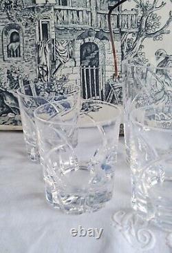 5 ANCIENS VERRES whisky CRISTAL SEVRES ET POT A GLACONS