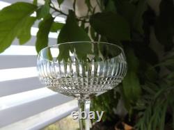 5 Anciennes Coupes à champagne en Cristal de SAINT-LOUIS, signé, Verres à Glace