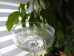 5 Anciennes Coupes à champagne en Cristal de SAINT-LOUIS, signé, Verres à Glace