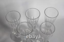 5 Anciennes flûtes à champagne cristal (72449)