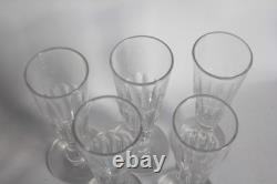 5 Anciennes flûtes à champagne cristal (72449)