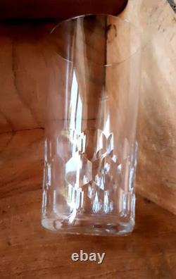 5 Anciens Verres Cylindriques Orangeade Ou Cocktail Cristal De Saint Louis Signé