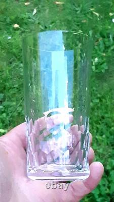 5 Anciens Verres Cylindriques Orangeade Ou Cocktail Cristal De Saint Louis Signé