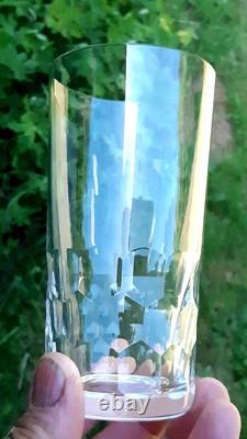 5 Anciens Verres Cylindriques Orangeade Ou Cocktail Cristal De Saint Louis Signé