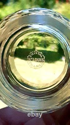 5 Anciens Verres Cylindriques Orangeade Ou Cocktail Cristal De Saint Louis Signé