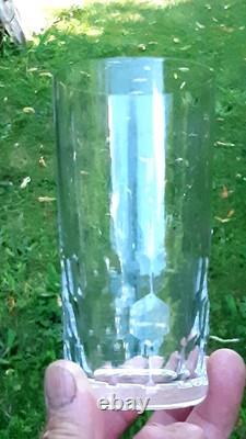 5 Anciens Verres Cylindriques Orangeade Ou Cocktail Cristal De Saint Louis Signé