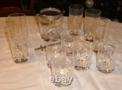 5 Anciens verres à whisky 5 Ricard seau à glace en Cristal Saint Louis Baccarat